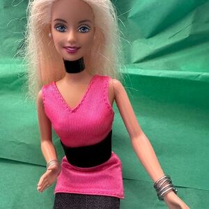 Barbie Doll in Pink and Black Outfit